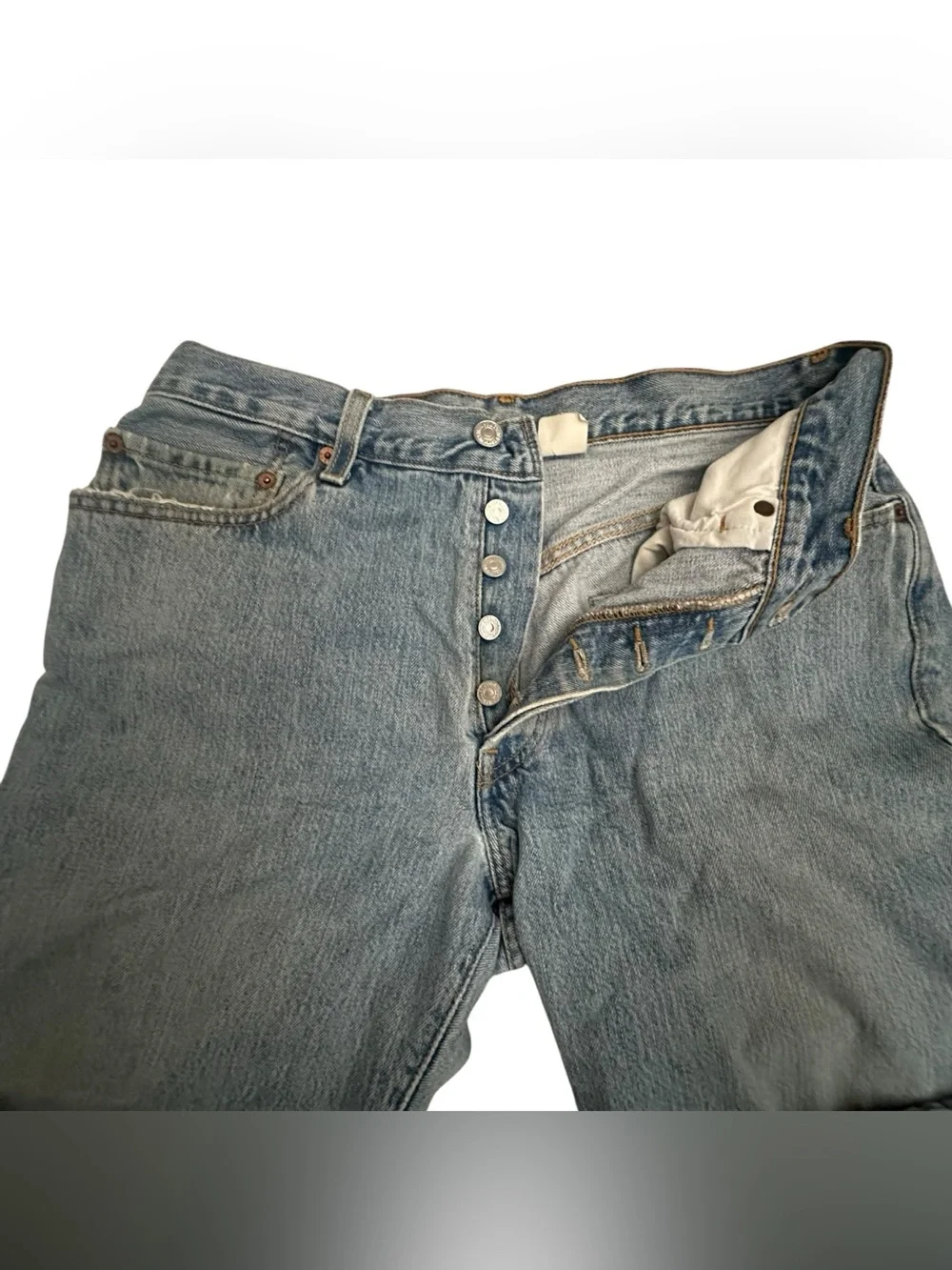 Levi's Faded 501 Blue Straight-Leg Jeans 34/30